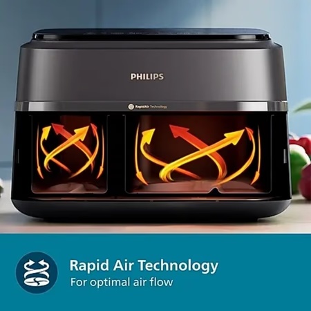 Philips Double Basket 9 L Airfryer, NA352 4 Philips Double Basket 9 L Airfryer, NA352