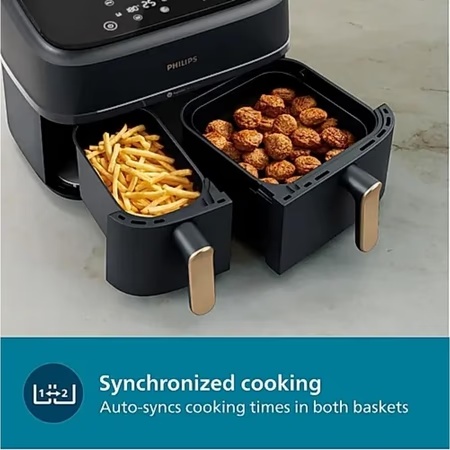 Philips Double Basket 9 L Airfryer, NA352 5 Philips Double Basket 9 L Airfryer, NA352
