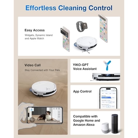 Ecovacs T50 Pro Omni Robotic Vacuum Cleaner, White