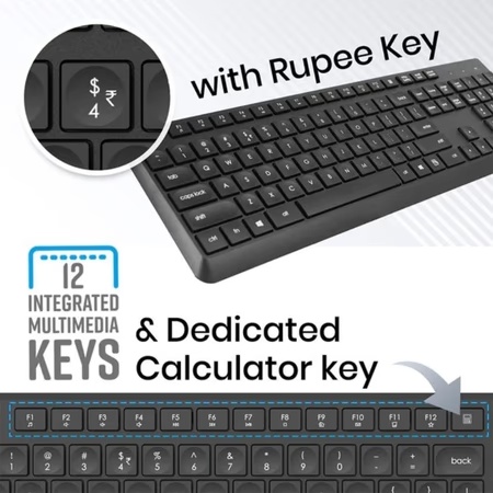 Zebronics Companion 200 Wireless Keyboard And Mouse Combo, Black 5 Zebronics Companion 200 Wireless Keyboard And Mouse Combo, Black