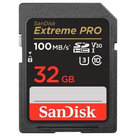 SanDisk 32 GB Extreme Pro SD UHS-I Memory Card with Up to 100 MB/Sec Read Speed
