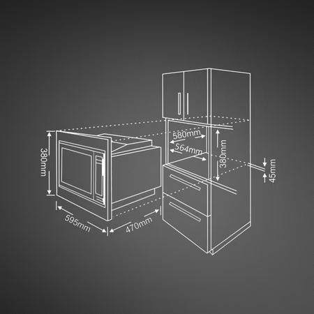 Kaff KMWHN6BLK Built In Microwave Overn 28 L Black 8 Kaff KMWHN6BLK Built In Microwave Overn 28 L Black