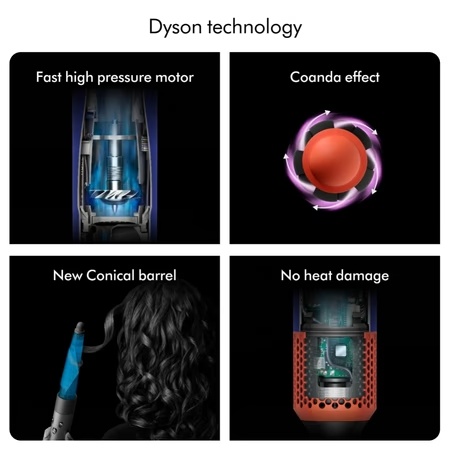 Dyson Airwrap Id Multi-Styler and Dryer, Vinca Blue & Topaz 4 Dyson Airwrap Id Multi-Styler and Dryer, Vinca Blue & Topaz