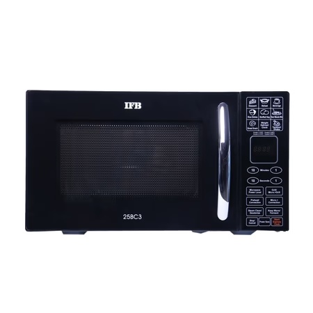 IFB 25BC3 25 Litres Convection Microwave Oven, 101 Auto Cook Menus, Child Lock, Black
