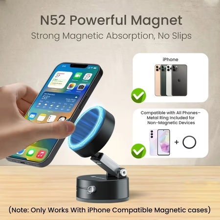 Portronics Hold X Mobile Holder, Black