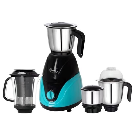 Pigeon Zest 750W 4 Jars Mixer Grinder, Anti-Slip Handles and Anti-Skid Feet, Turquoise Blue 8 Pigeon Zest 750W 4 Jars Mixer Grinder, Anti-Slip Handles and Anti-Skid Feet, Turquoise Blue