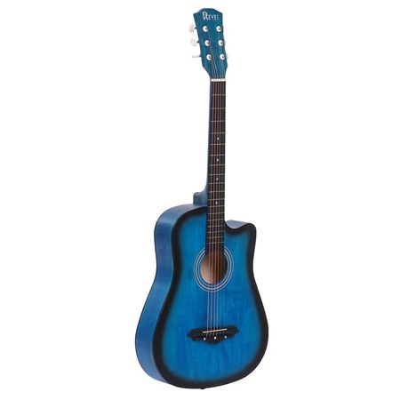 Revel RVL-RVL-38C-LGP-BLS Acoustic Guitar for Right Hand Orientation, Blue