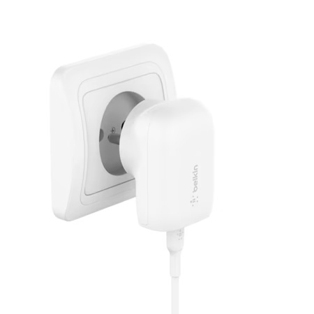 Belkin 30 W Single Port USB-C Charger, PD 3.0 Certified, Fast Charging, White 4 Belkin 30 W Single Port USB-C Charger, PD 3.0 Certified, Fast Charging, White