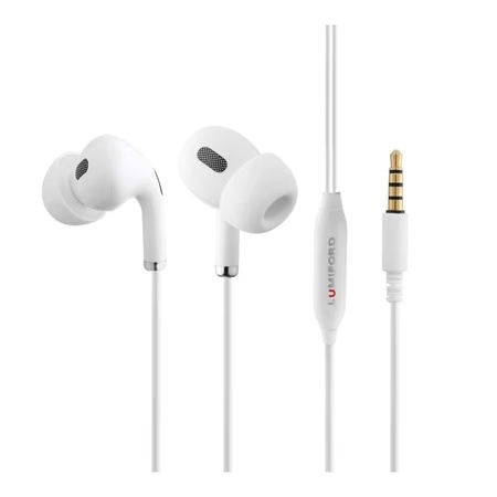 Lumiford Ultimate U50 in-Ear Wired Earphones with HD Mic, Stereo Sound, 10 mm Hi-Fi Bass Drivers (White)