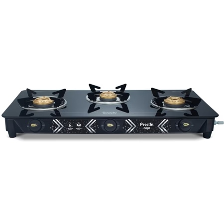 Preethi Alya 3 Burner Cooktop Black