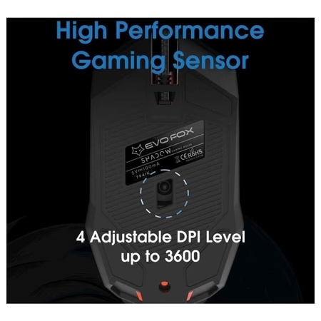 Amkette EvoFox Shadow Wired Gaming Mouse