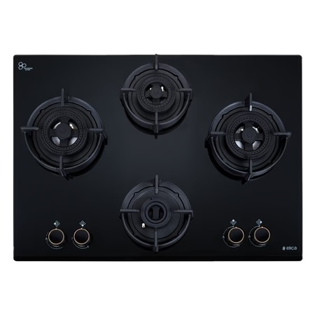 Elica Flexi DFS AB 4B 70 Tx 4 Burners Hob, Black Glass