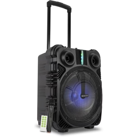 Zebronics TRX211 Moving Monster 48 Watts Trolley DJ speaker with Bluetooth, USB, MicroSD, AUX, FM Radio Connectivity