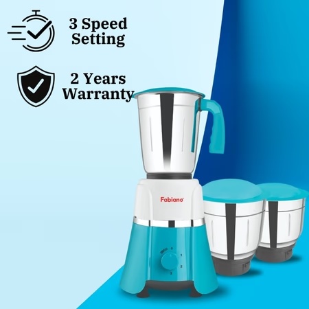 Fabiano Rapid Plus 500 Watts 3 Jar Mixer Grinder With 2 Years Warranty
