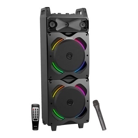 Gizmore GIZ T8000 80 Watt True Wireless Tower Speaker with Wireless MIC and Remote Control (Black)
