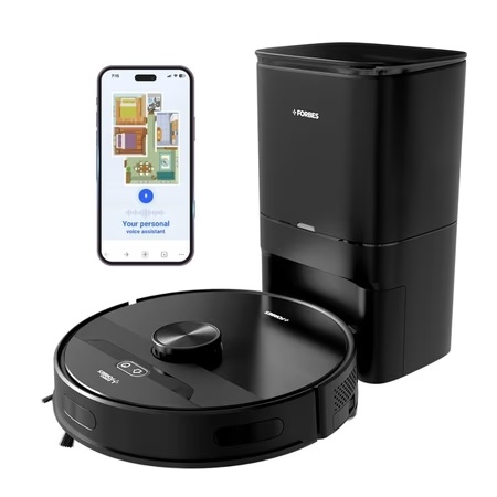 Eureka Forbes SmartClean, 5000 Pa HyperSuction Robotic Vacuum Cleaner with AutoBin, Black
