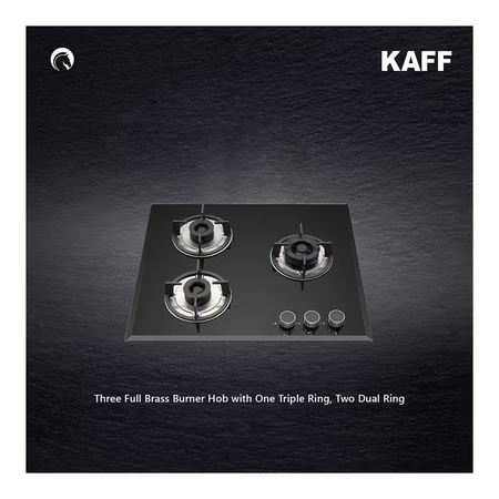 Kaff FBB 603 3 Burner Built-in Hob with Auto Electric Ignition, Black 4 Kaff FBB 603 3 Burner Built-in Hob with Auto Electric Ignition, Black
