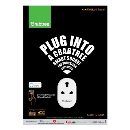 Havells Crabtree 16 Amp WiFi Smart Plug, ACST161603