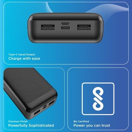 Urbn 20000 mAh 22.5 W Power Bank, Black, UPR211 7 Urbn 20000 mAh 22.5 W Power Bank, Black, UPR211