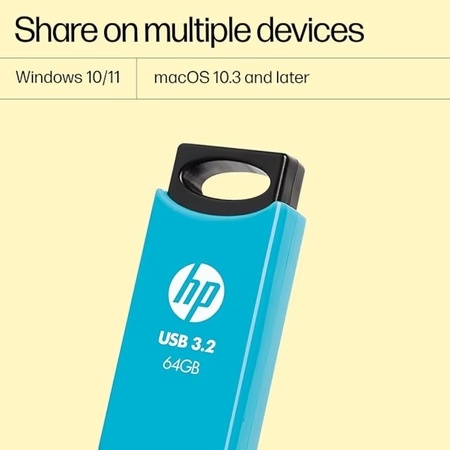 HP 64 GB 712w USB 3.2 Flash Drive Blue
