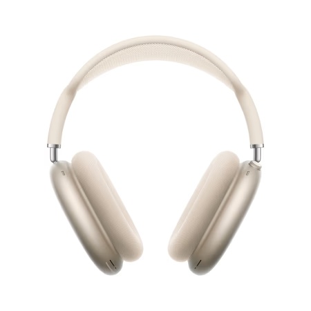 Apple AirPods Max Wireless On-Ear Bluetooth Headphones with Pro-level Active Noise Cancellation, Personalised Spatial Audio with dynamic head tracking (Starlight)
