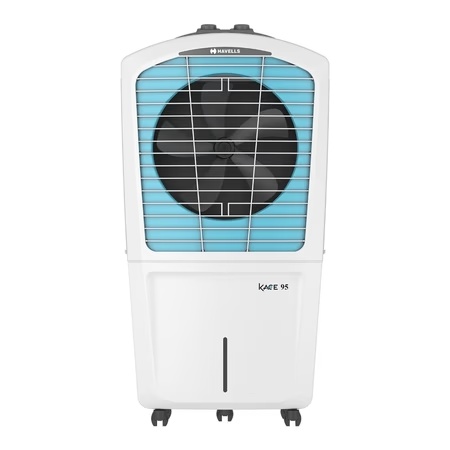 Havells Kace 95 GHRACAMB008 Desert Air Cooler with 95 Litres Capacity, White and Blue