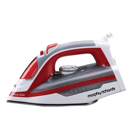 Morphy Richards Ultra Glide Steam Iron, White/Red
