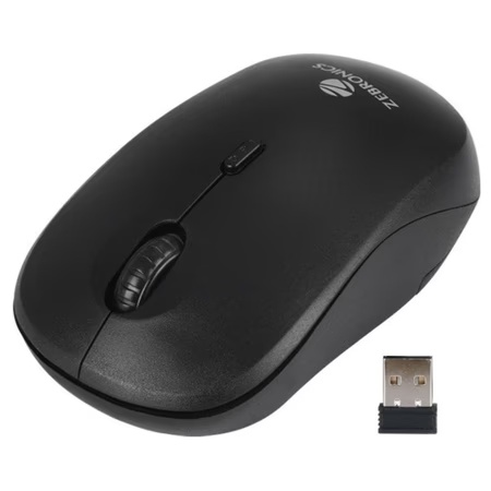 Zebronics Zeb-Bold 2.4 GHz Optical Wireless Mouse, Black