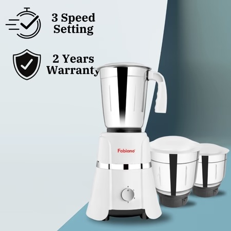 Fabiano Rapid 500 Watts 3 Jar Mixer Grinder With 2 Years Warranty