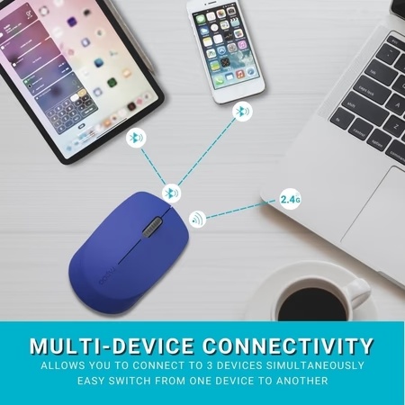 Rapoo M100 Multi-mode Wireless Mouse, Blue 3 Rapoo M100 Multi-mode Wireless Mouse, Blue