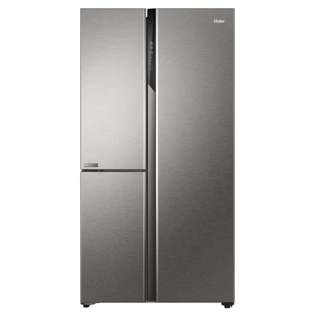 Haier 598 L 3-Door Convertible Side by Side Refrigerator, Inox Steel, HRT-683ISU1