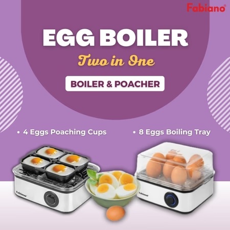 Fabiano Stainless Steel Egg Boiler, 3 Boiling Modes, Upto 8 Egg Capacity 4 Fabiano Stainless Steel Egg Boiler, 3 Boiling Modes, Upto 8 Egg Capacity