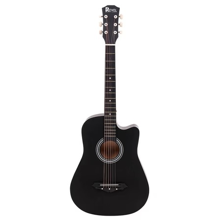 Revel RVL-38C-LGP-BK Acoustic Guitar for Right Hand Orientation, Black