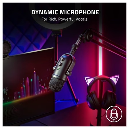 Razer Seiren V2 Pro USB Dynamic Microphone for Streaming, Gaming, Recording, Podcasting on PC, Twitch, YouTube