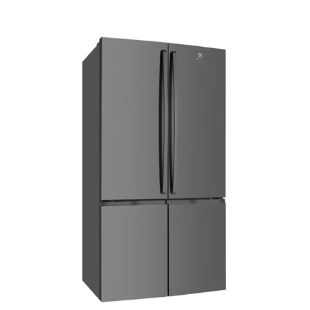 Electrolux 600 L Frost Free Side by Side Refrigerator, Matte Dark Grey Stainless Steel, EQE6000A-B NIN