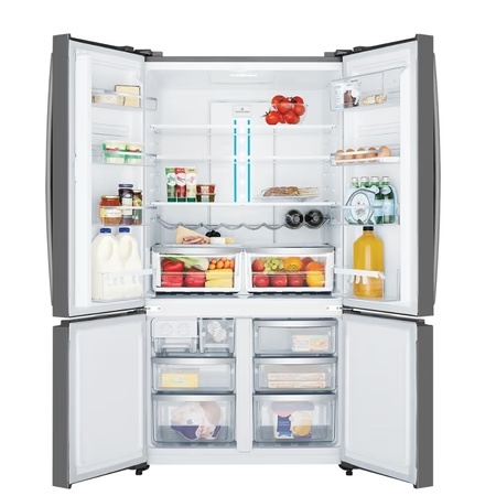 Electrolux 600 L Frost Free Side by Side Refrigerator, Matte Dark Grey Stainless Steel, EQE6000A-B NIN