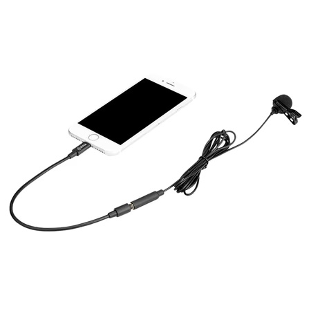 Boya BY-M2 Omnidirectional clip-on Lavalier Microphone ideal for Iphone, ipad (Black)