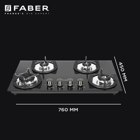 Faber Superia HT764 Auto Ignition 4 Brass Burners Cooktop 5 Faber Superia HT764 Auto Ignition 4 Brass Burners Cooktop