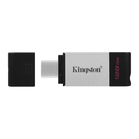 Kingston 128 GB USB Type-C DataTraveler 80 Flash Drive, DT80