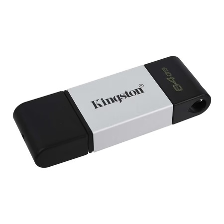 Kingston 64 GB USB Type-C DataTraveler 80 Flash Drive, DT80