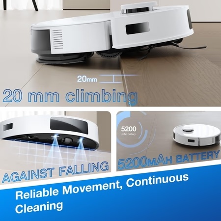 Ecovacs N20 Pro Robotic Vacuum Cleaner, White