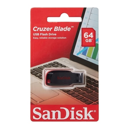 Sandisk 64 GB Cruzer Blade USB 2.0 Flash Drive, 150 MB/sec Read 3 Sandisk 64 GB Cruzer Blade USB 2.0 Flash Drive, 150 MB/sec Read