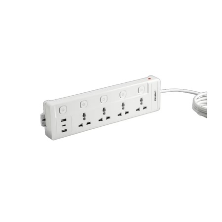 Unistab 4+1 Surge Protector, USS-5S4PUC