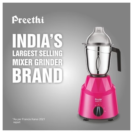 Preethi Galaxy Plus 750 Watt Mixer Grinder with 4 Stainless Steel Jar, Pink 2 Preethi Galaxy Plus 750 Watt Mixer Grinder with 4 Stainless Steel Jar, Pink