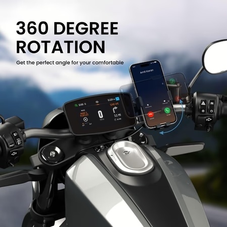 Portronics Mobike 4 Bike Mobile Holder, Black