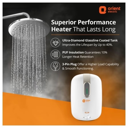 Orient 10 Litre New Glazio Storage Glassline Water Heater with Power Heating Indicator 2 Orient 10 Litre New Glazio Storage Glassline Water Heater with Power Heating Indicator