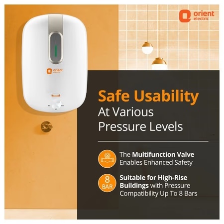 Orient 10 Litre New Glazio Storage Glassline Water Heater with Power Heating Indicator 4 Orient 10 Litre New Glazio Storage Glassline Water Heater with Power Heating Indicator