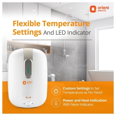 Orient 10 Litre New Glazio Storage Glassline Water Heater with Power Heating Indicator 6 Orient 10 Litre New Glazio Storage Glassline Water Heater with Power Heating Indicator