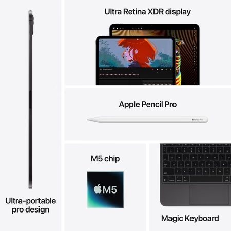 Apple iPad Pro M5 33.02 cm (13 inch) WiFi Tablet with Standard Glass, 256 GB, Silver (2025) 8 Apple iPad Pro M5 33.02 cm (13 inch) WiFi Tablet with Standard Glass, 256 GB, Silver (2025)