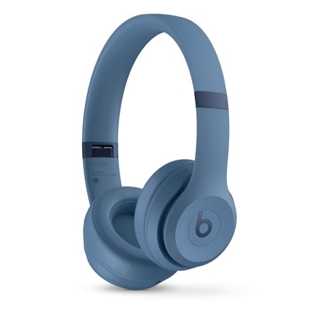 Beats Solo 4 On-Ear Wireless Headphones with upto 50 Hr battery, Spatial Audio with Dynamic head Tracking, Quick Charge(10 min = 5 Hr), Slate Blue